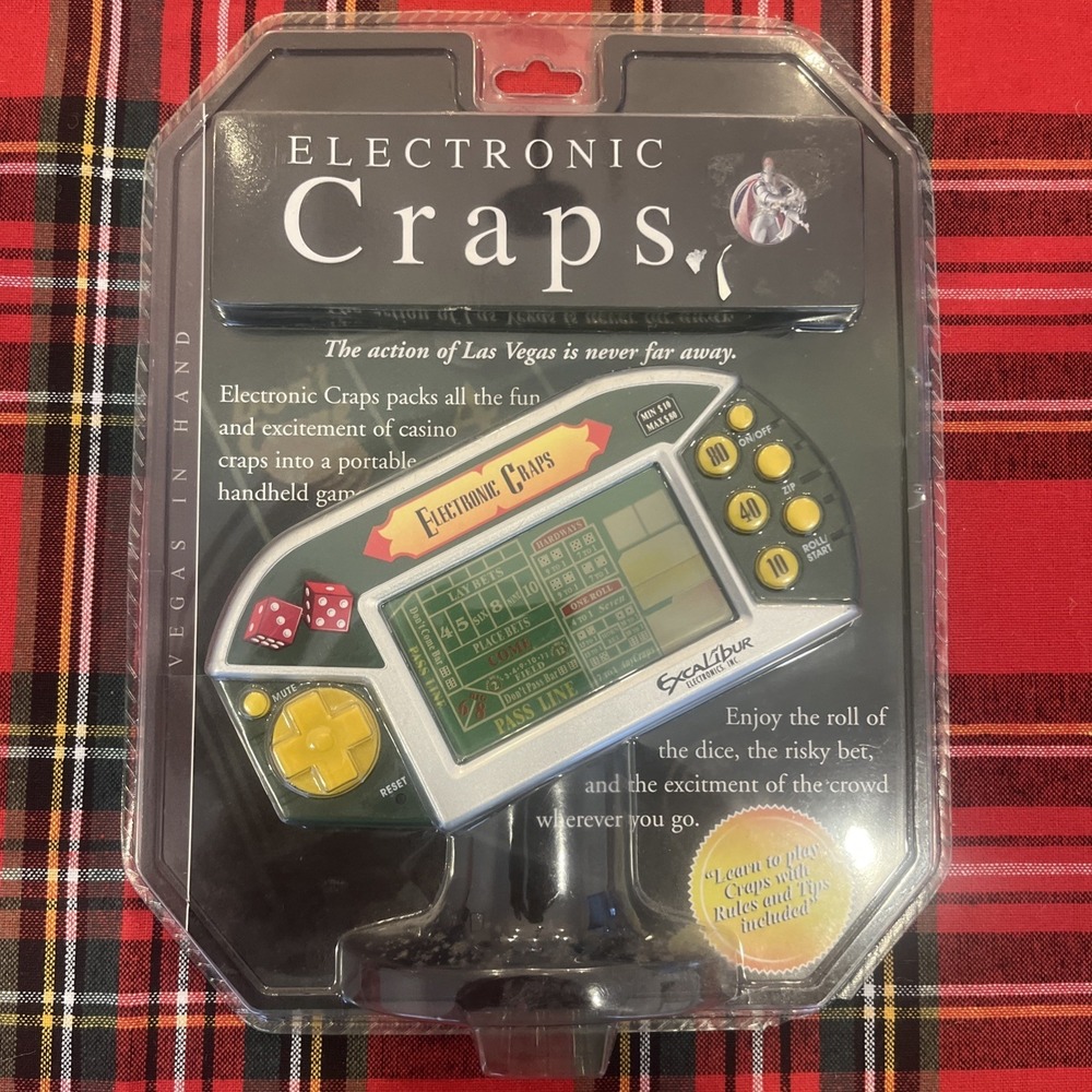Electronic Craps Handheld Portable Video Game Gambling Casino Excalibur SEALED!